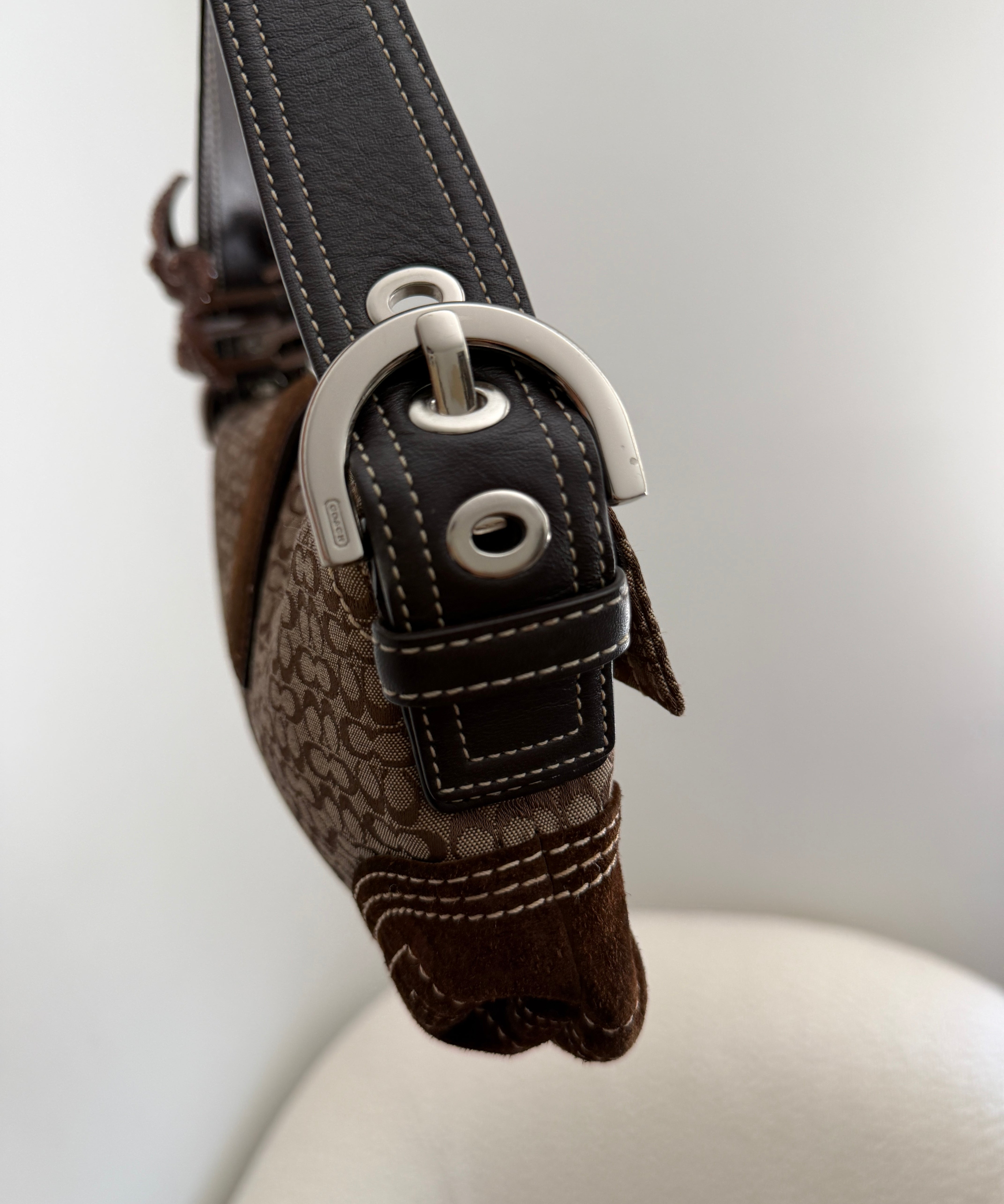 Coach Brown Soho Demi Flap Bag
