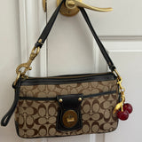 Coach Brown Signature Legacy Turnlock Bag
