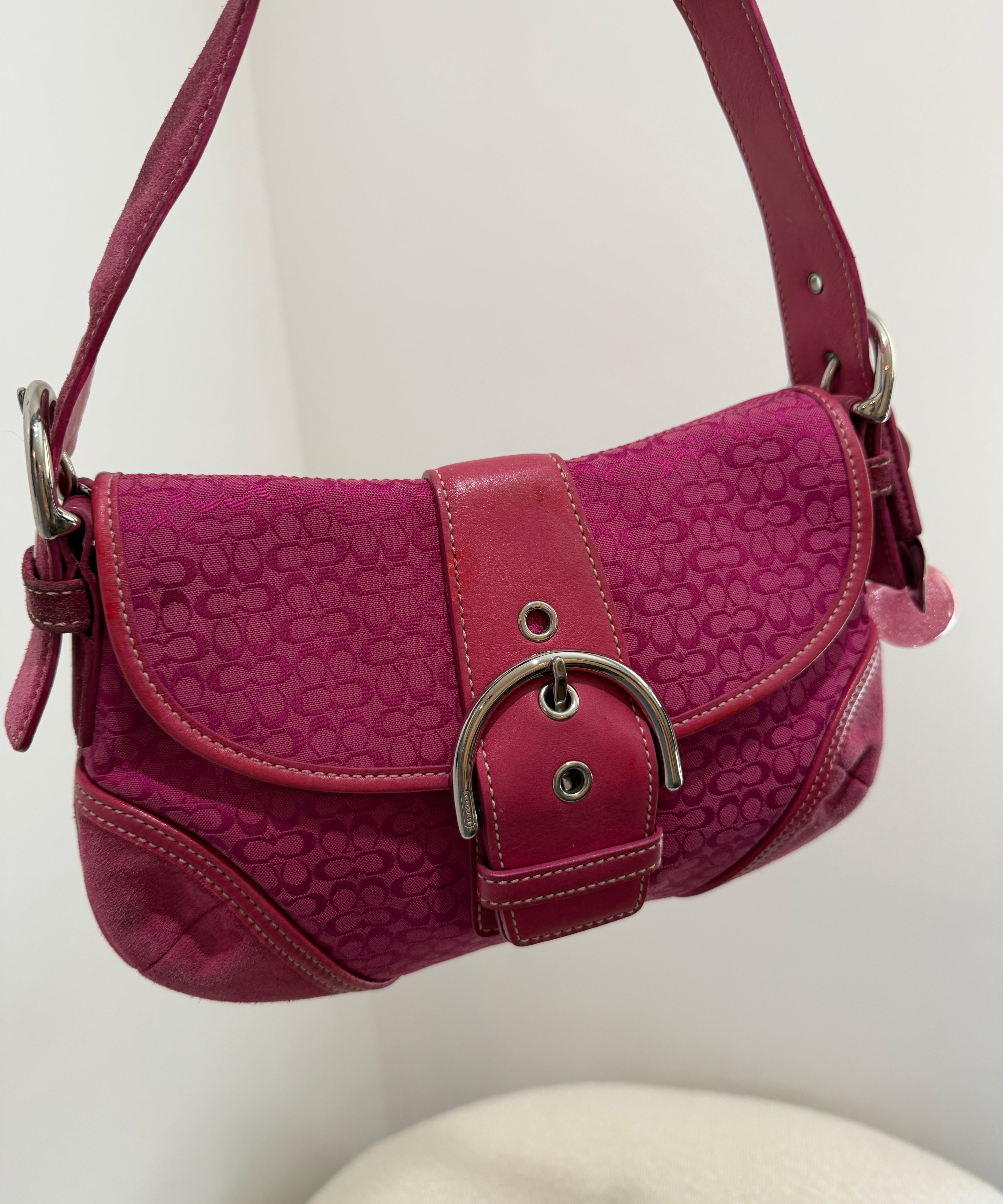 Rare Pink Canvas Mini Soho Bag