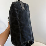 Coach Black Canvas Maggie Bag