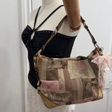 Coach Pink Patchwork Carly Bag