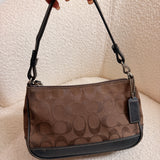 Coach Brown Signature Demi Hamptons Bag