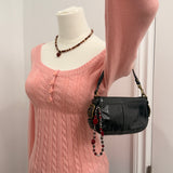 Coach Black Patent Micro Zoe Bag