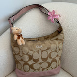 Rare Pink Coach Signature Shoulder Bag