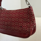 Rare Coach Red Signature Demi Hamptons Bag