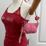 Coach Pink Signature Pochette Bag