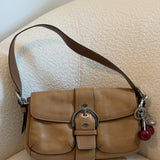 Coach Tan Double Pocket Soho Bag