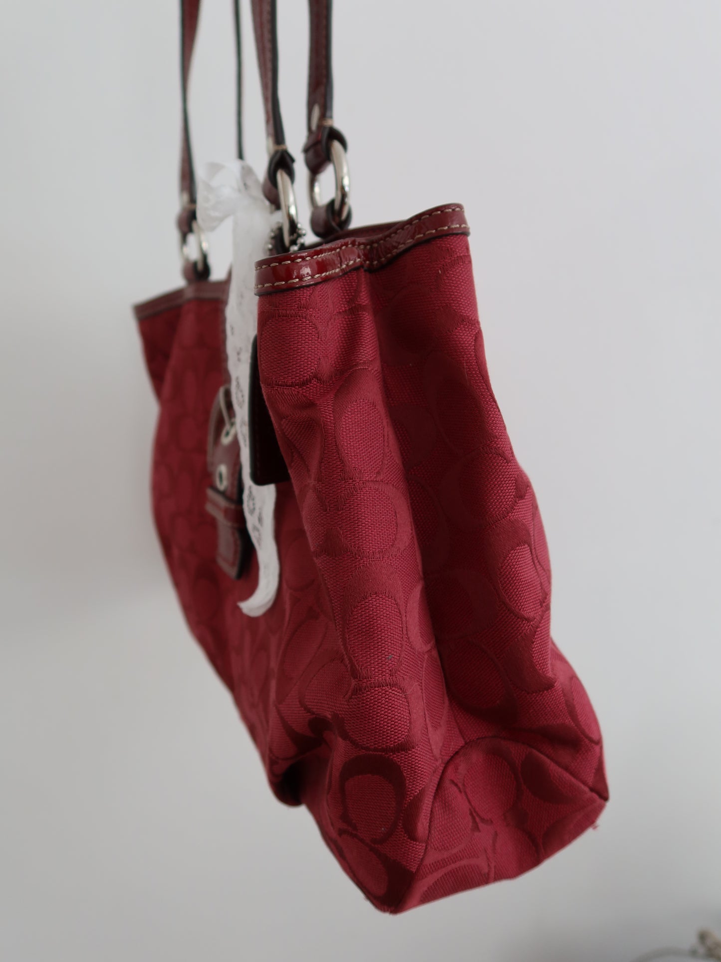 Coach Burgundy Signature Soho Tote Bag