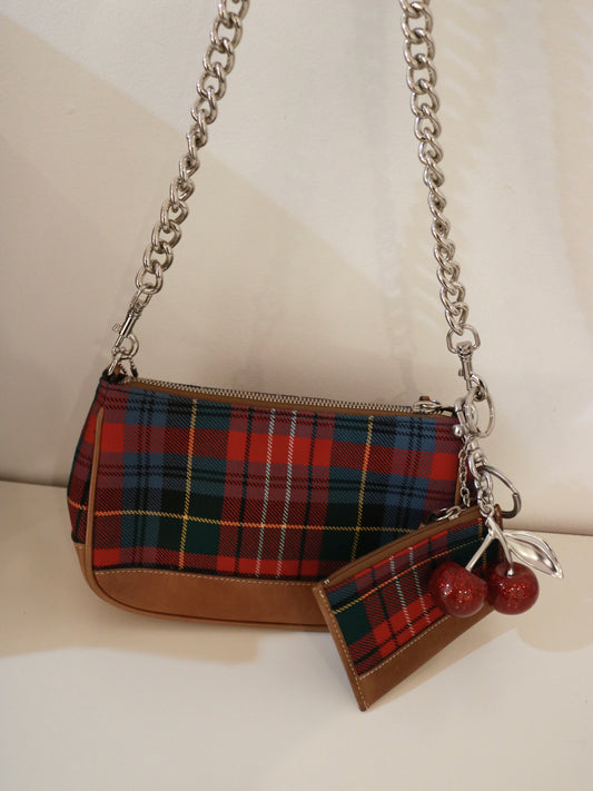 Plaid Demi Hamptons Cross Body Bag with Matching Wallet