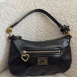 Coach Black Patent Leather Poppy Shoulder Bag