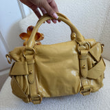 Miu Miu Yellow Vitello Lux Box Bag