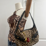 Brown Signature Coach Ergo Belted Shoulder Bag