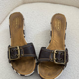 Rare Coach Cream Optic Wedges (8.5)