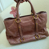 Miu Miu Mauve Pink Vitello Shine Leather Tote Bag