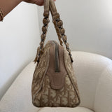 Beige Dior Romantique Trotter Hand Bag