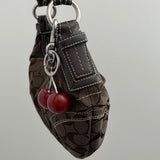 Coach Brown Canvas Mini Hobo Bag