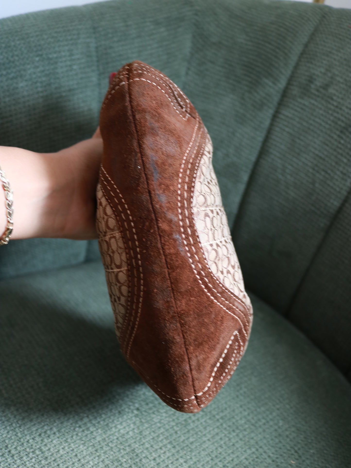 Coach Brown Signature Mini Hobo Bag