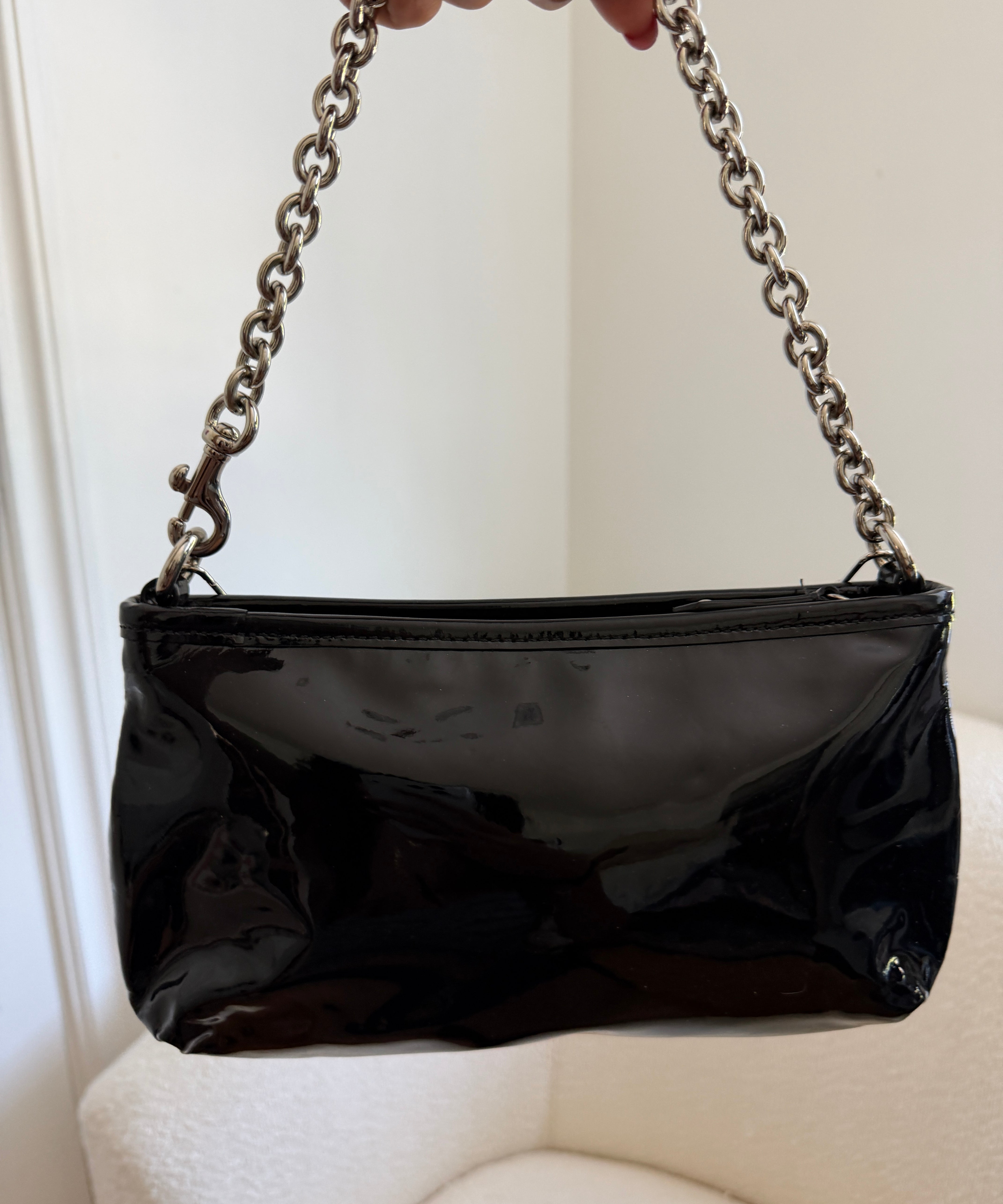 NWT Coach Black Patent Madison Mini Bag