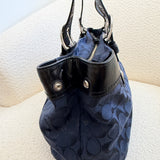 Coach Navy Shimmer Leather Soho Tote Bag