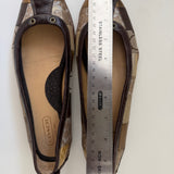 Coach Brown Patchwork Flats (Size 9)