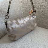 Coach Beige Signature Poppy Shoulder Bag