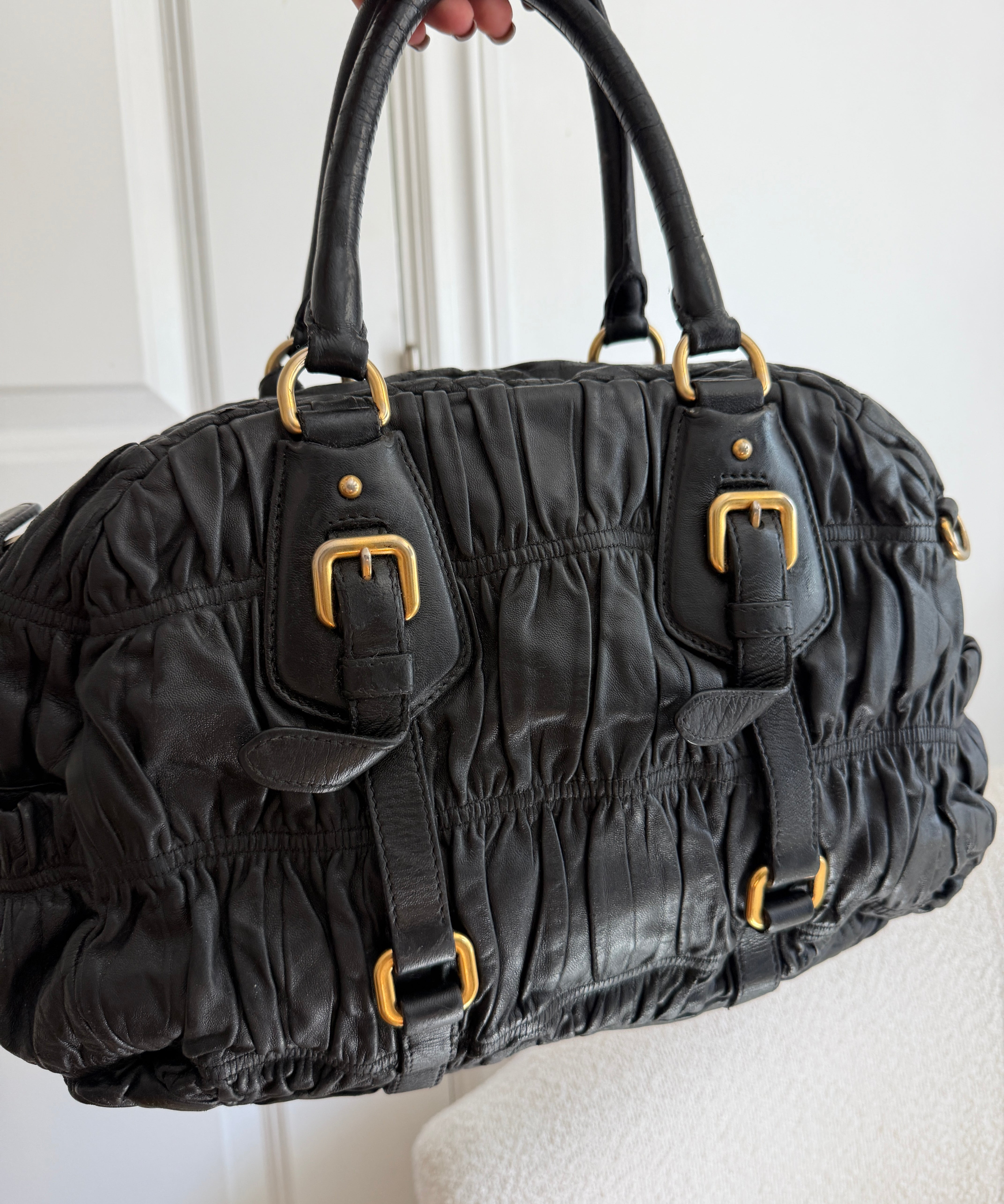 Black Prada Nappa Shoulder Bag