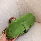 Coach Green Suede Double Pocket Soho Bag