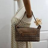 Coach Signature British Tan Demi Shoulder Bag