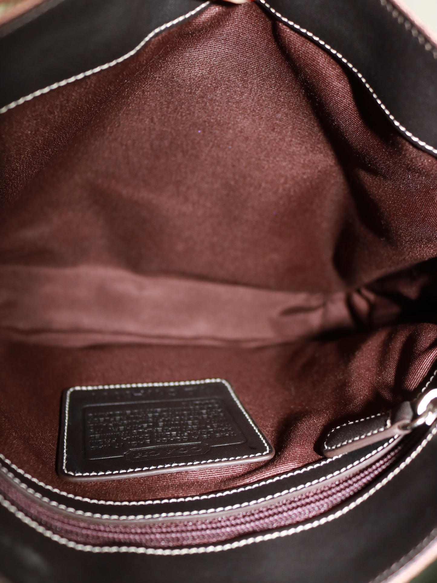 Coach Brown Monogram Hamptons Clip Bag