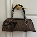 Brown Dior Romantique Trotter Hand Bag