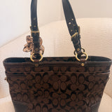 Coach Brown Signature Gallery Tote Bag