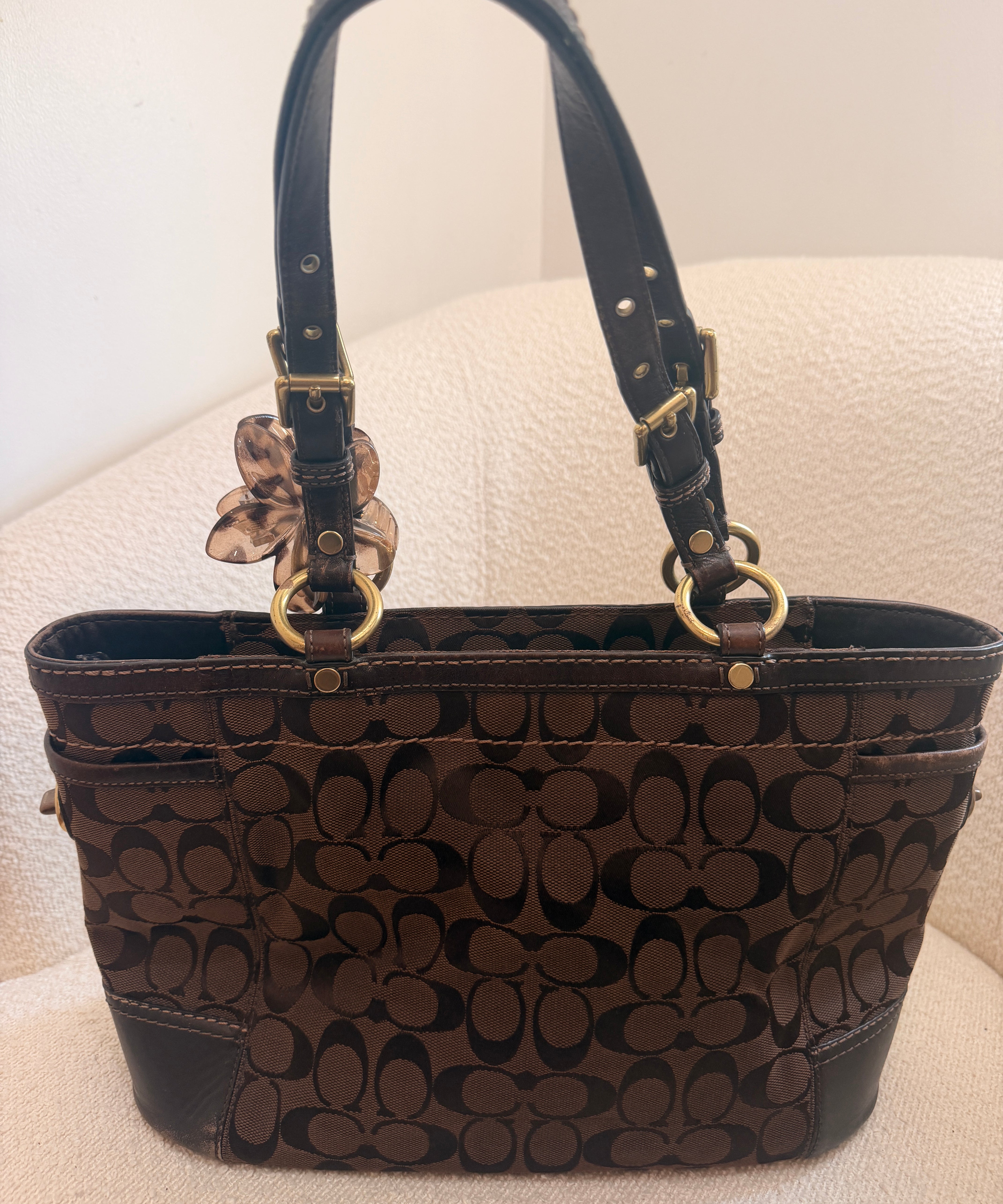 Coach Brown Signature Gallery Tote Bag