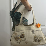 Coach Butterfly Woven Lexi Tote Bag