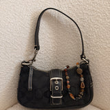 Coach Black Demi Hamptons Buckle Bag