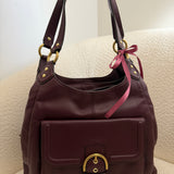 Rare Coach Plum Leather Campbell Hobo Bag