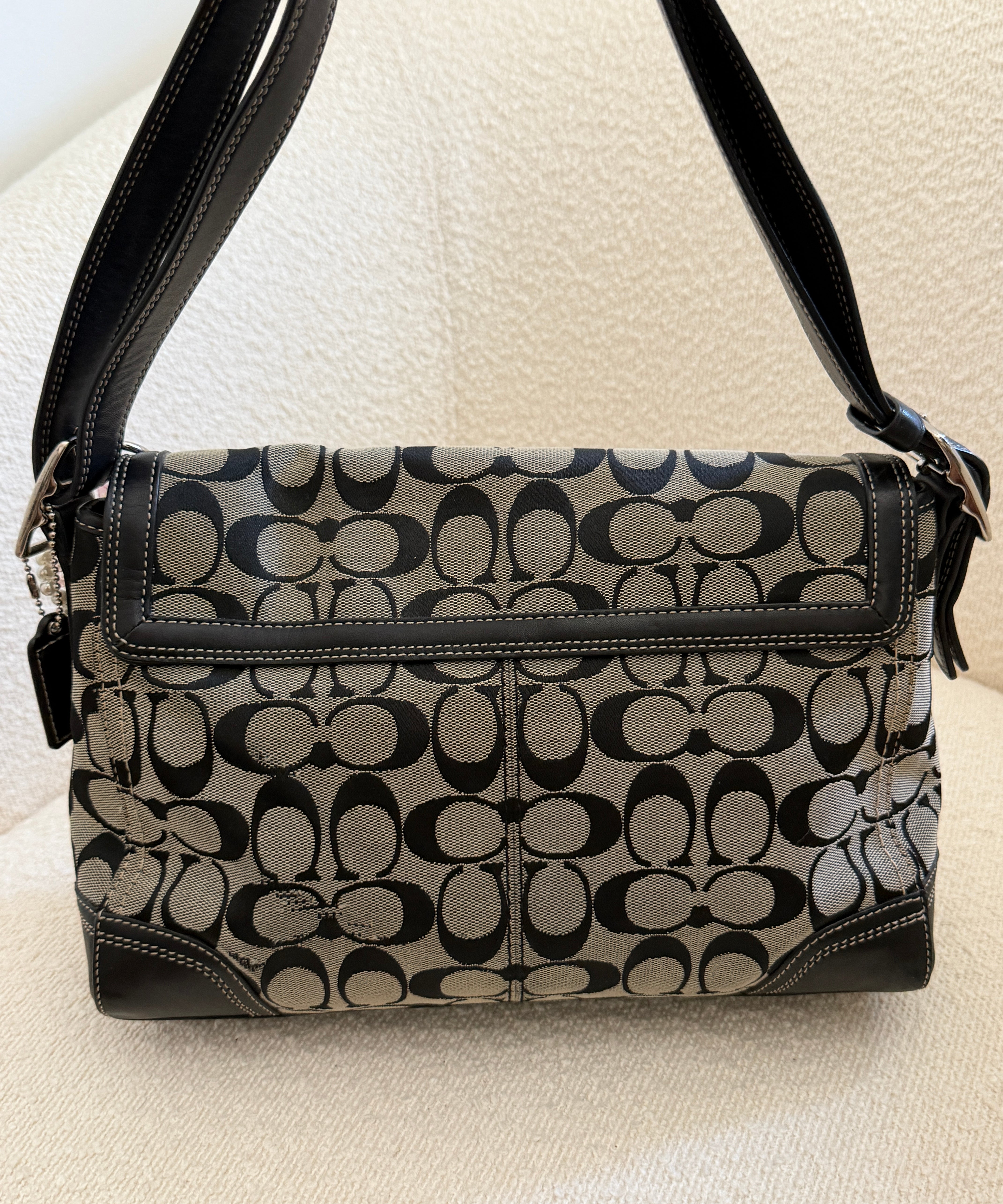 Coach Grey Hamptons Shoulder Bag