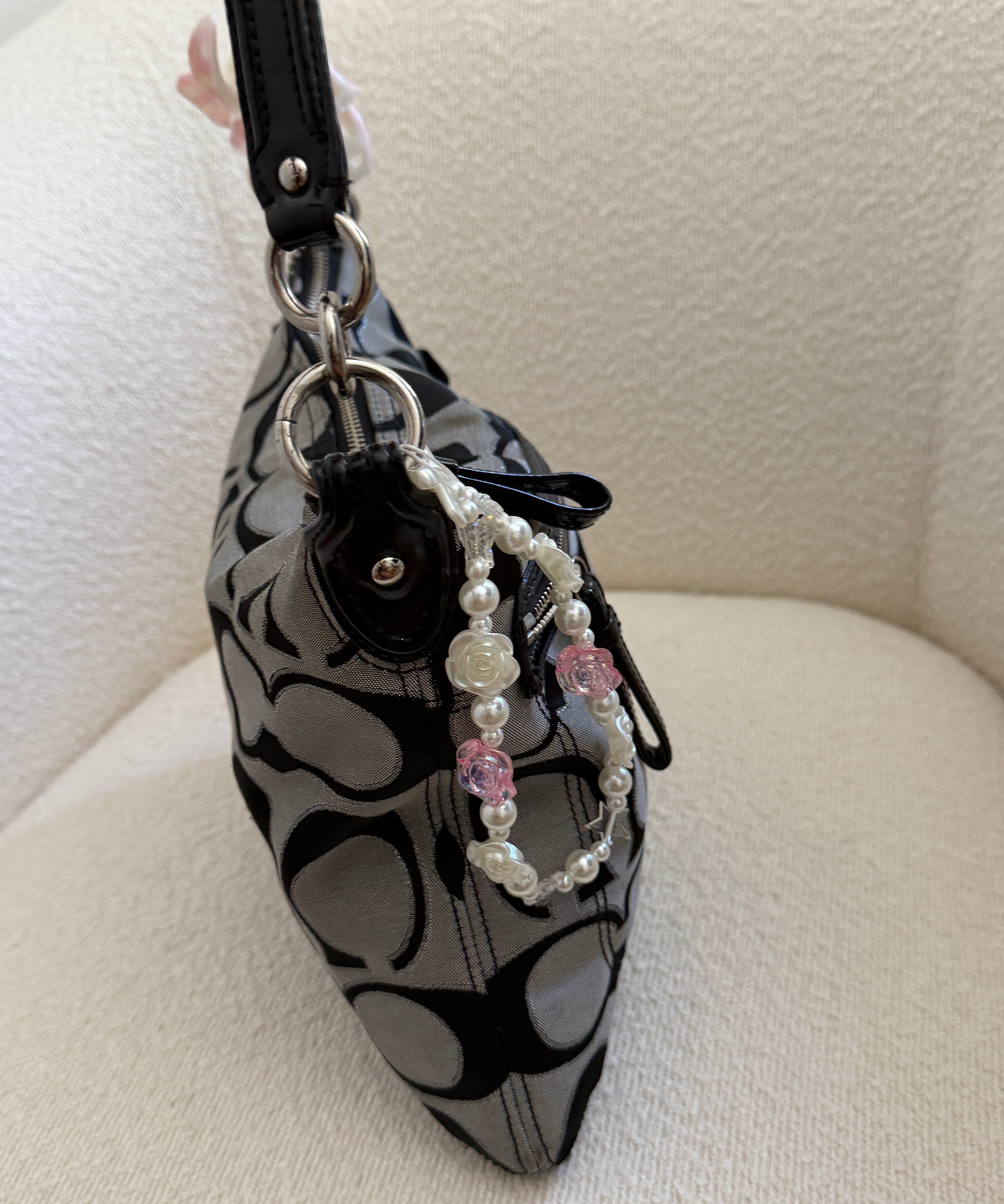 Coach Grey Poppy Shoulder Bag