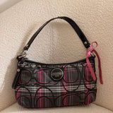 Coach Plaid Poppy Madison Shoulder Bag