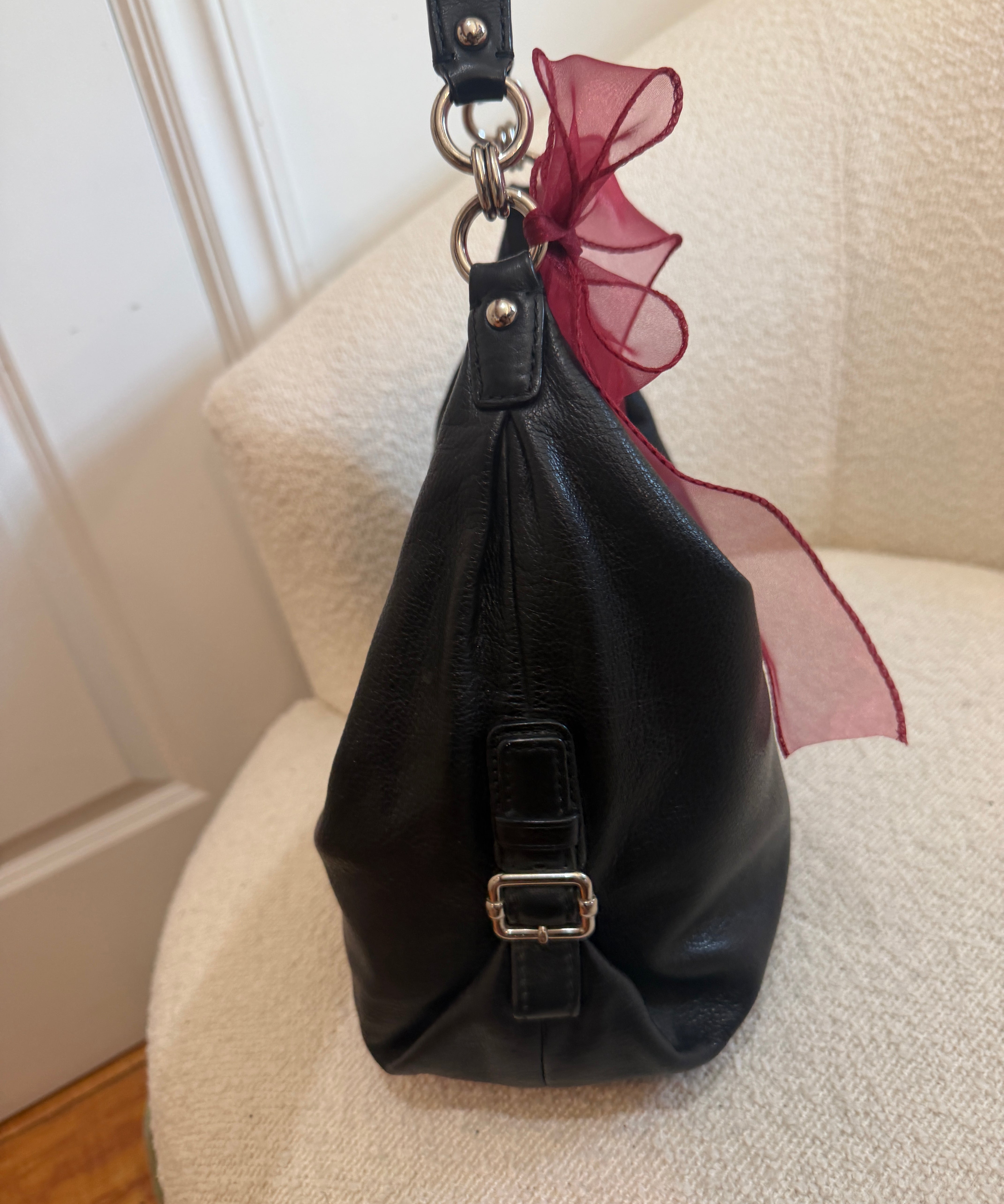 Coach Black Leather Madison Shoulder Bag