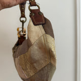 Coach Gold Patchwork Hobo Shoulder Bag