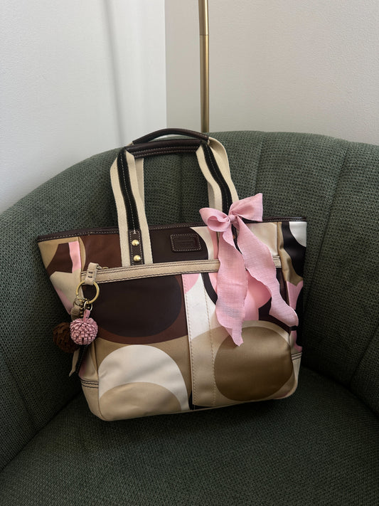 Coach Satin Multicolor Tote Bag