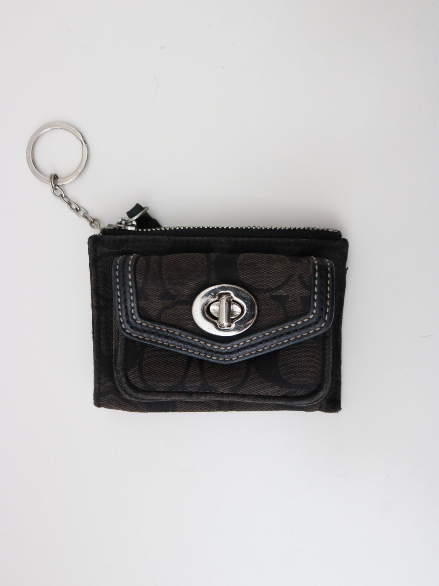Rare Coach Black Turnlock Coin Purse