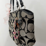 Coach Grey Signature Leah Tote Bag