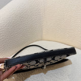 Grey Signature Hamptons Clip Shoulder Bag