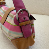 Rare Coach Striped Double Pocket Soho Bag