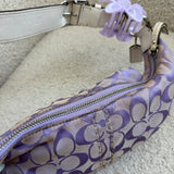 Coach Lavender Canvas Mini Hobo Bag