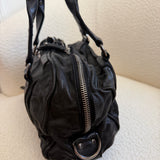 Archive Miu Miu Black Studded Flower Shoulder Bag