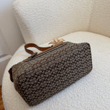 Coach Signature British Tan Demi Shoulder Bag