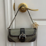 Coach Grey Swarovski Satin Bag