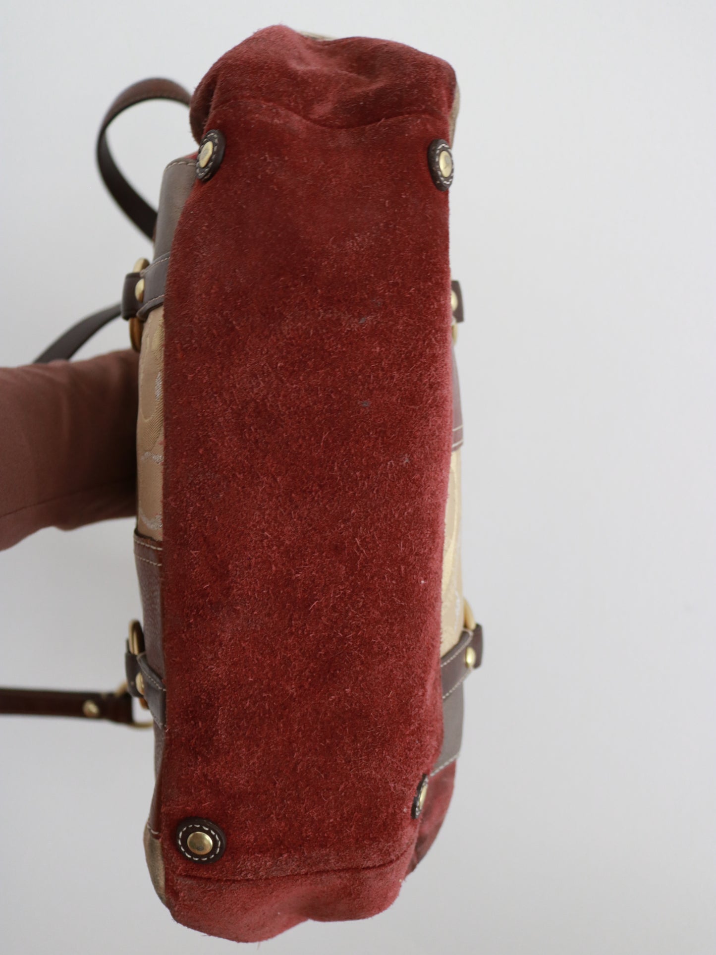 Coach Brown Patchwork Tote Bag